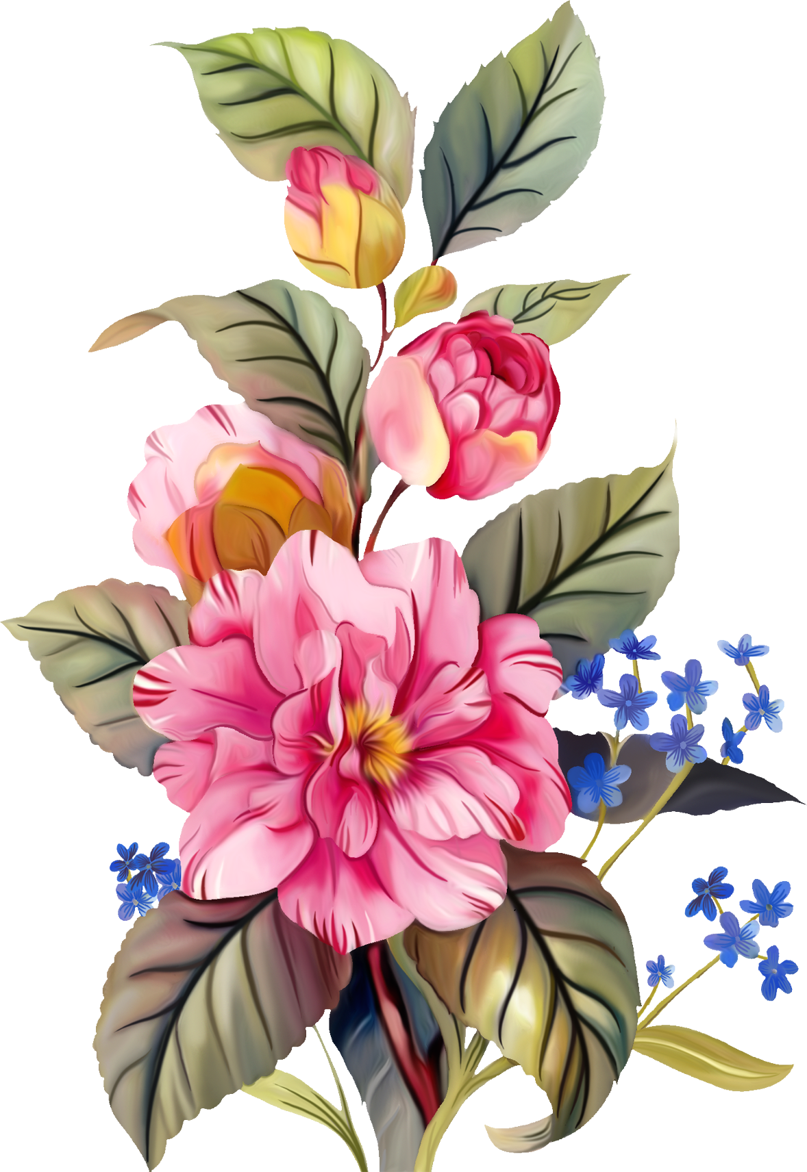 Flower bouquet pin page clipart logo 2