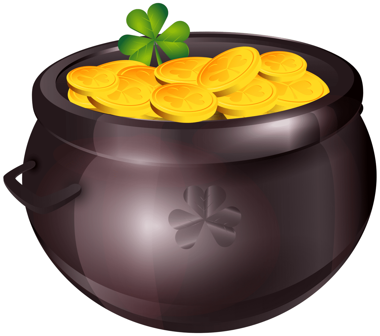 Gold saint patrick day clipart pot of image