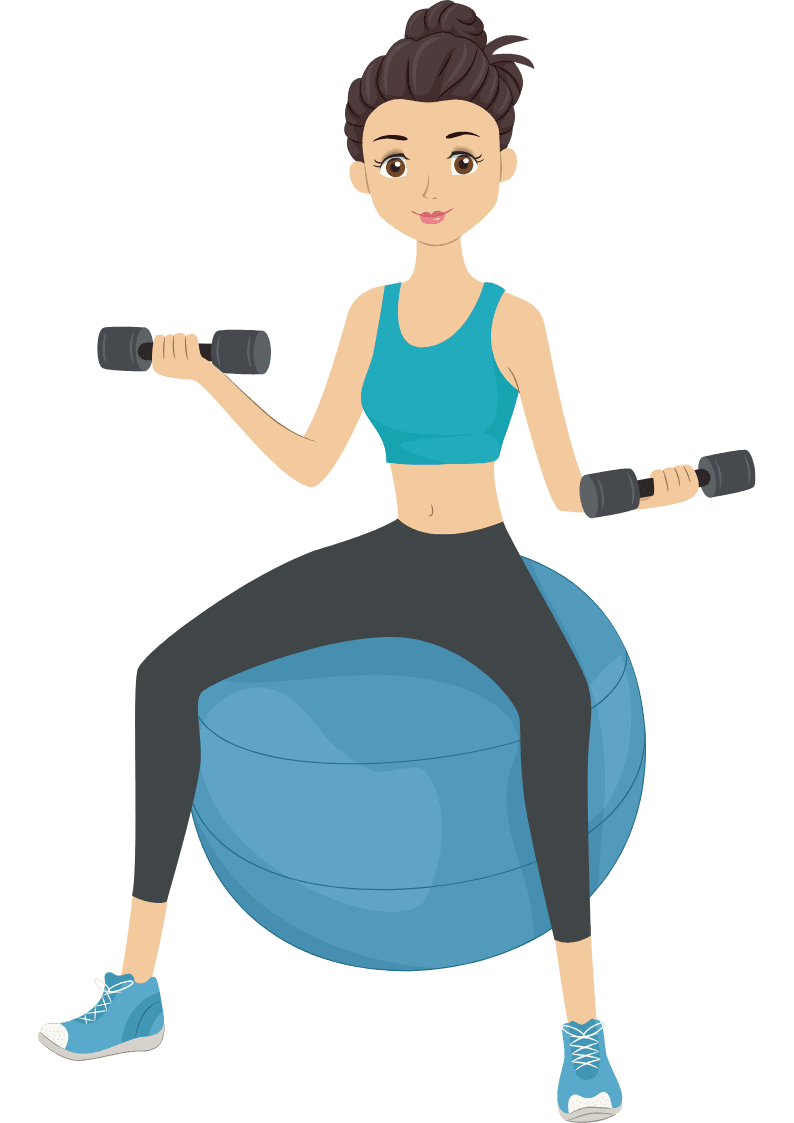 Gym fitness studio personal trainer marketing clipart transparent