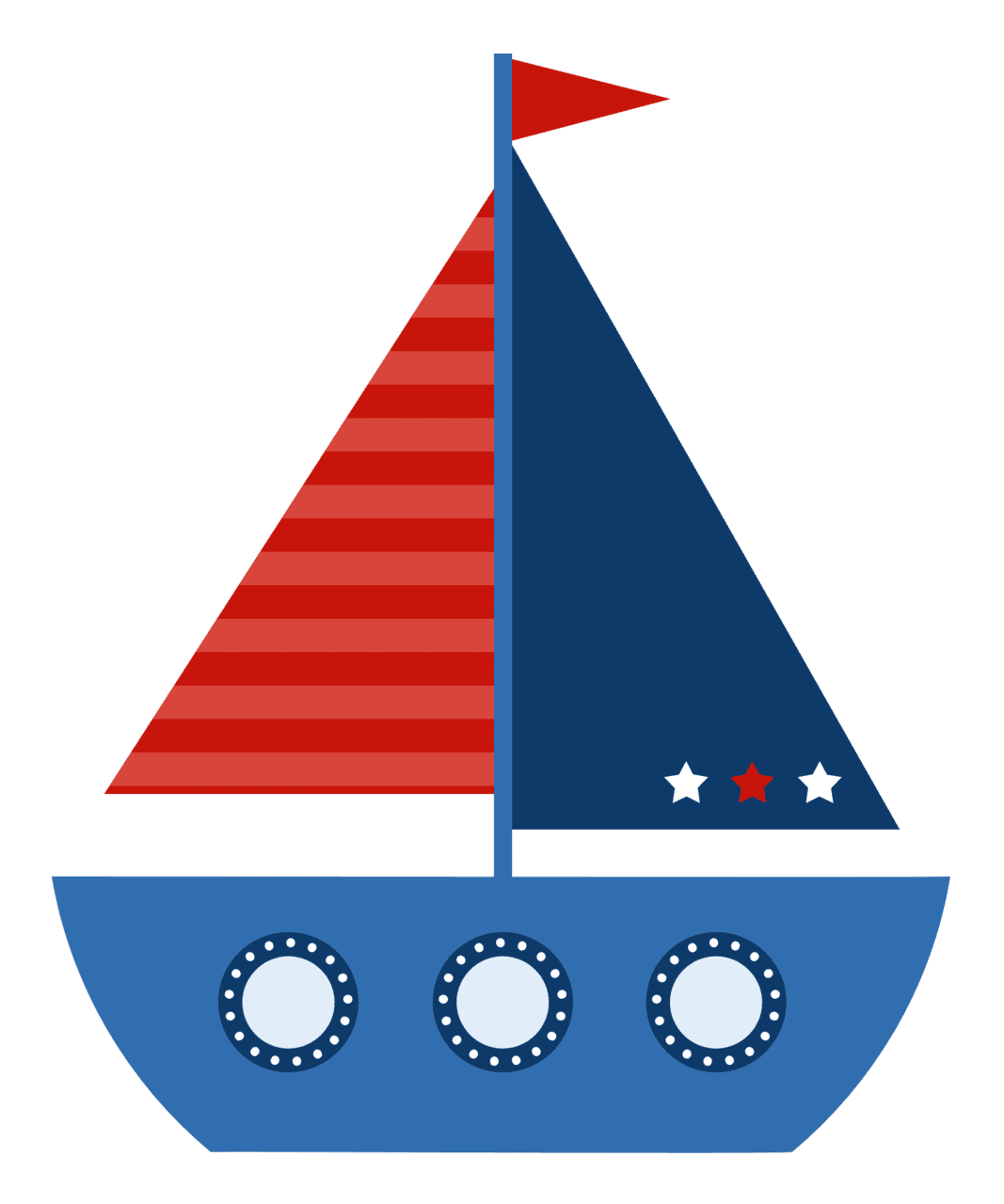 Sailboat pin page clipart vector 2