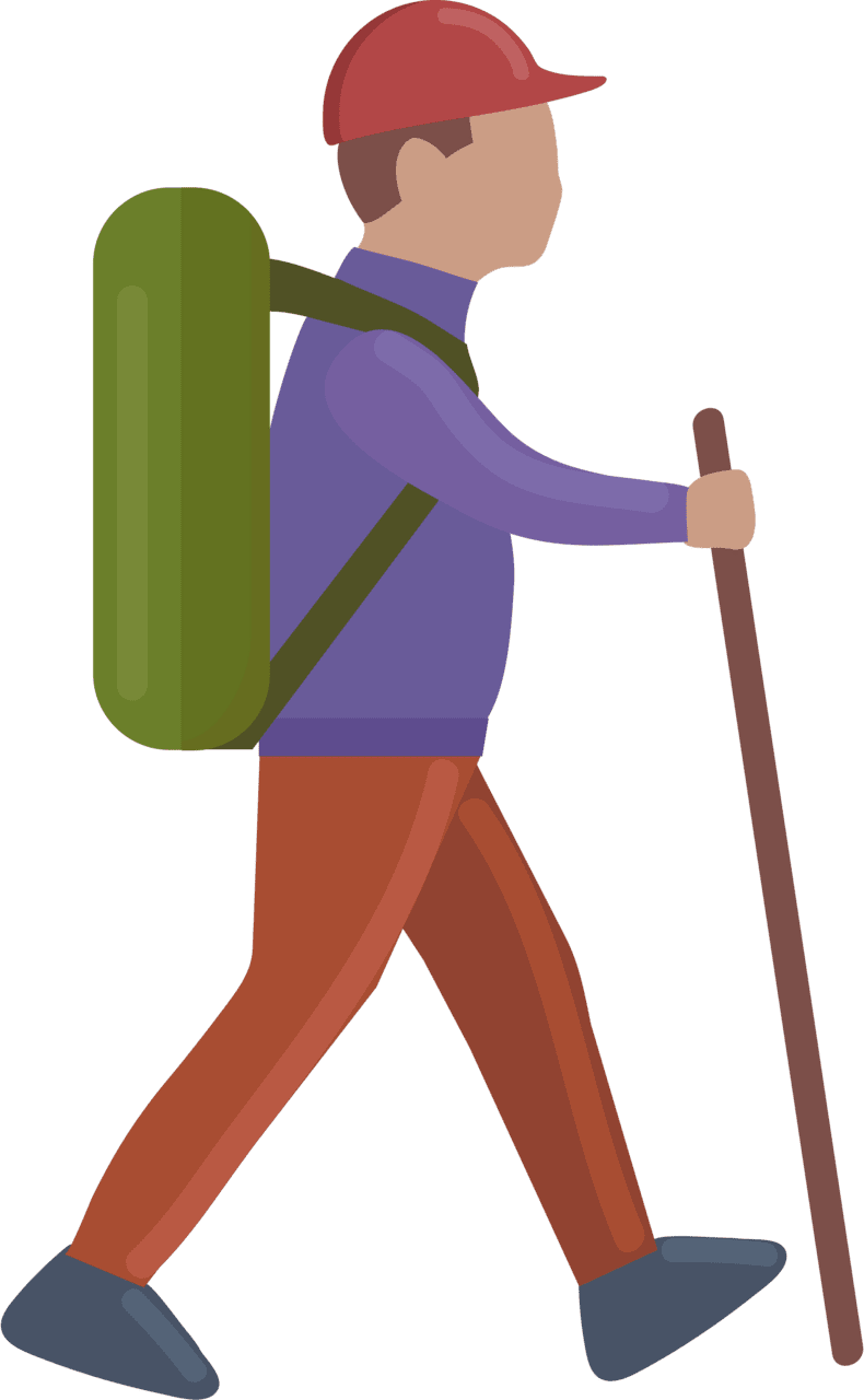 Hiking hiker vector clipart images 4