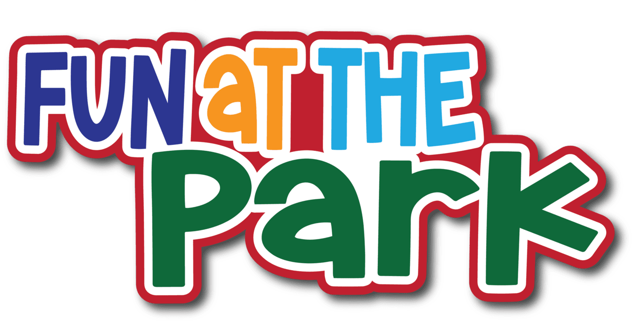 Fun the park scrapbook page title sticker clipart background