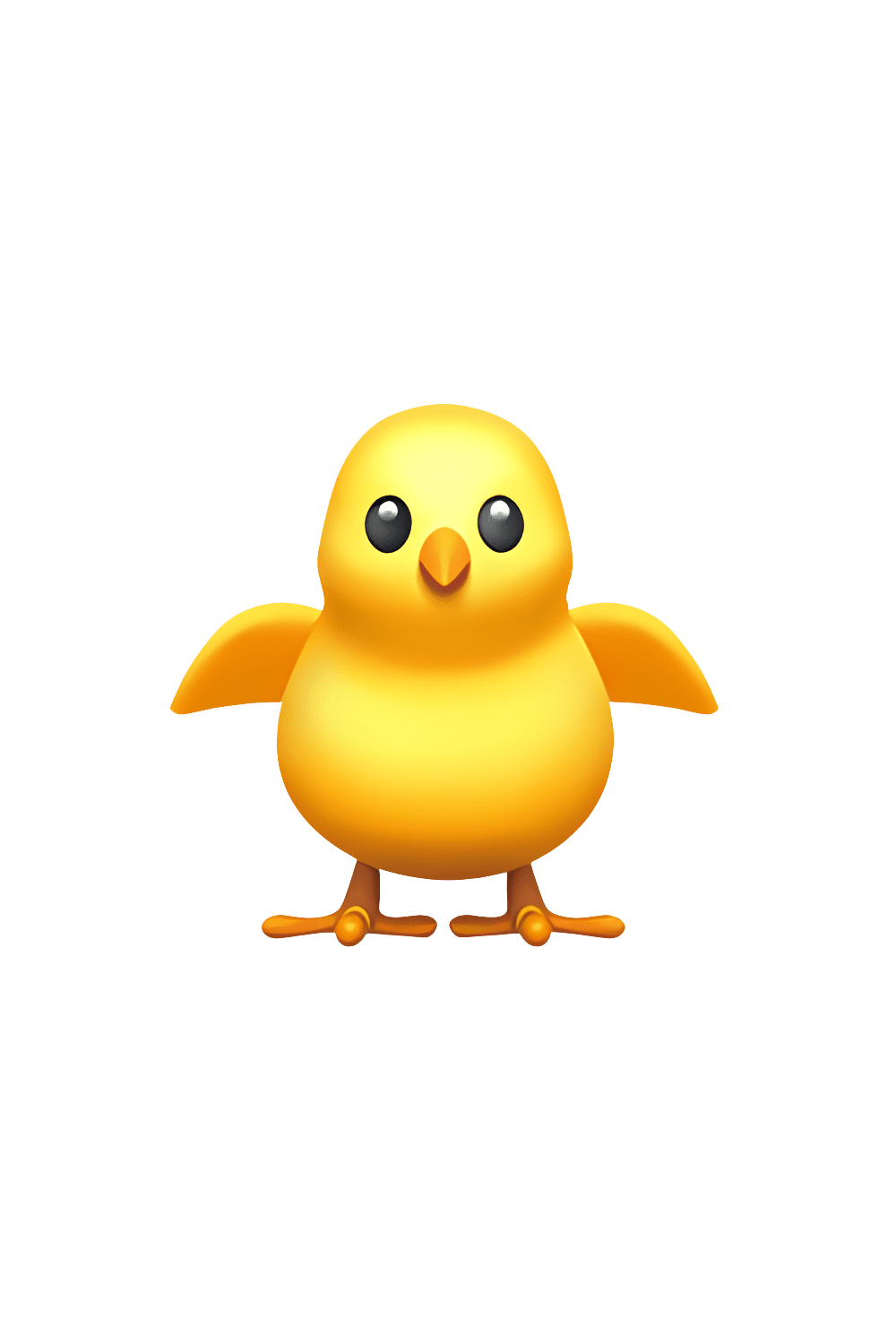 Front facing baby chick emoji clipart background