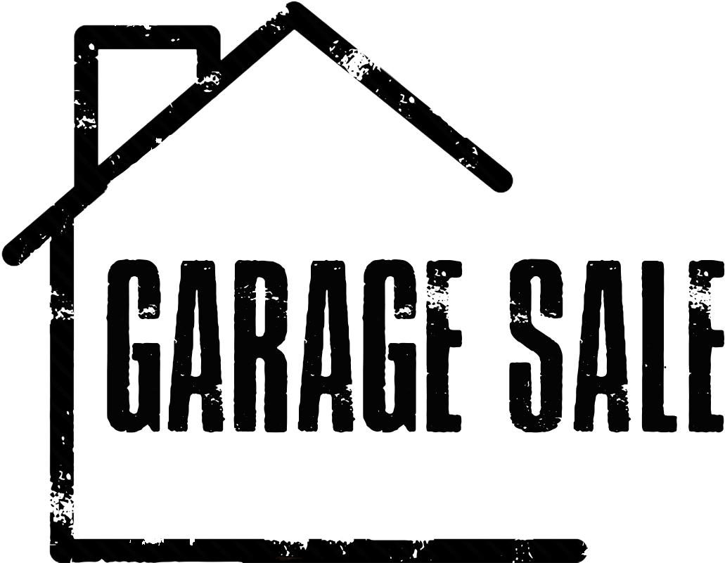 Garage sale sign graphic clipart photo