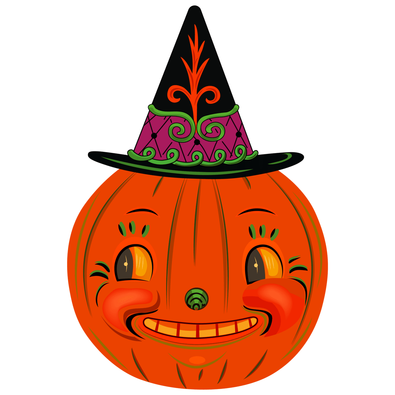 Halloween pumpkin hocus pocus brooch by johanna parker lipstick chrome clipart background