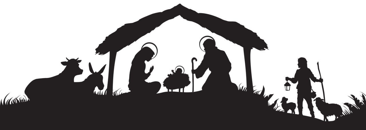 Nativity pin page clipart vector