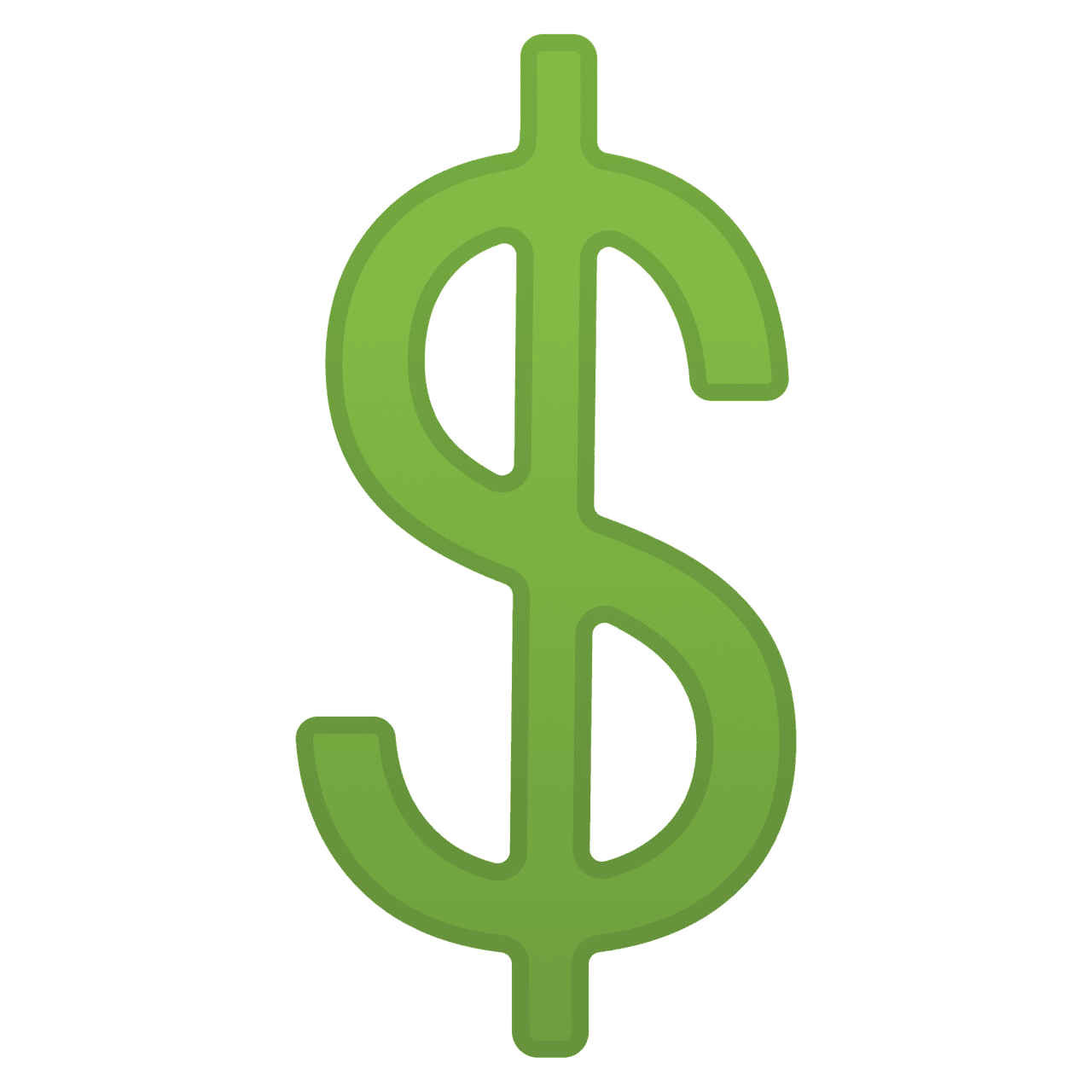 Heavy dollar sign vector emoji clipart