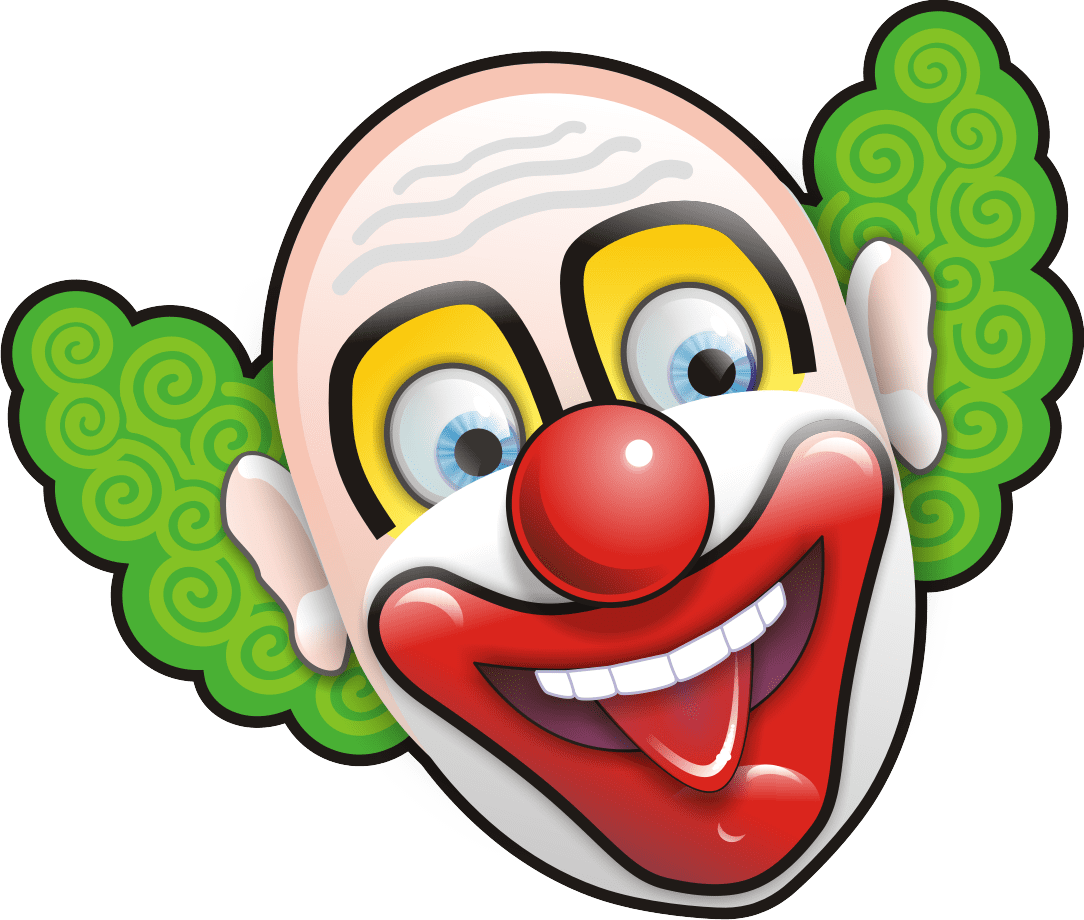 Clown page clipart transparent