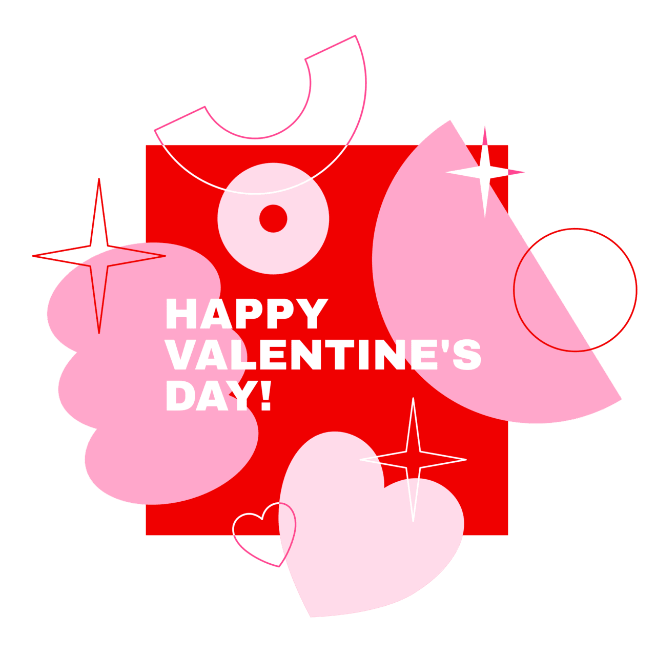 Happy valentines day valent geometric abstract background with hearts clipart