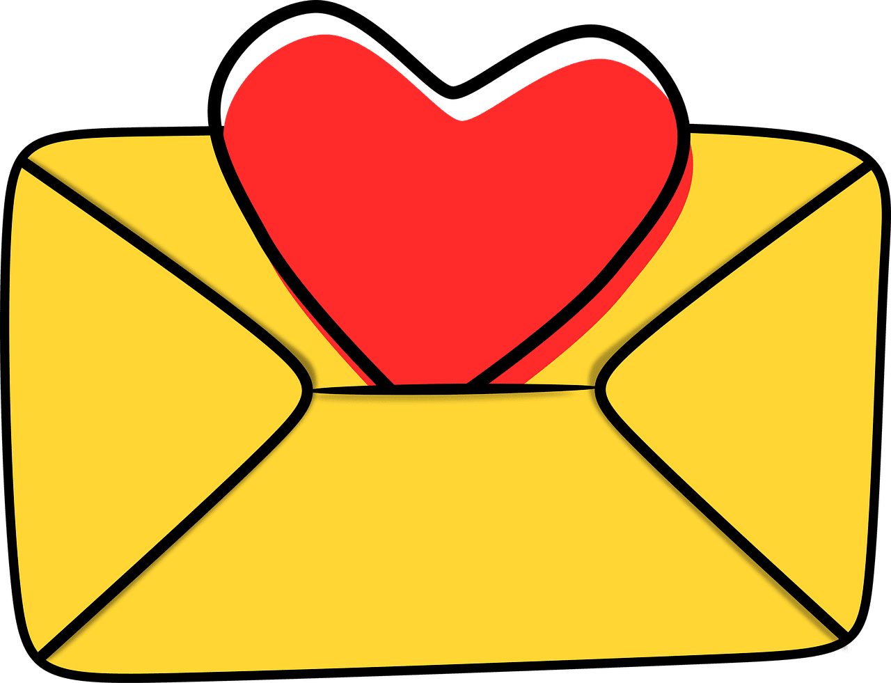 Letter heart red image clipart