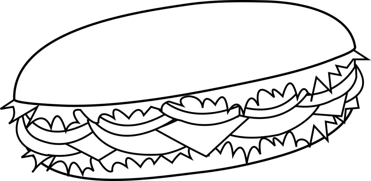 Mouth watering cartoon sub sandwich es clipart photo