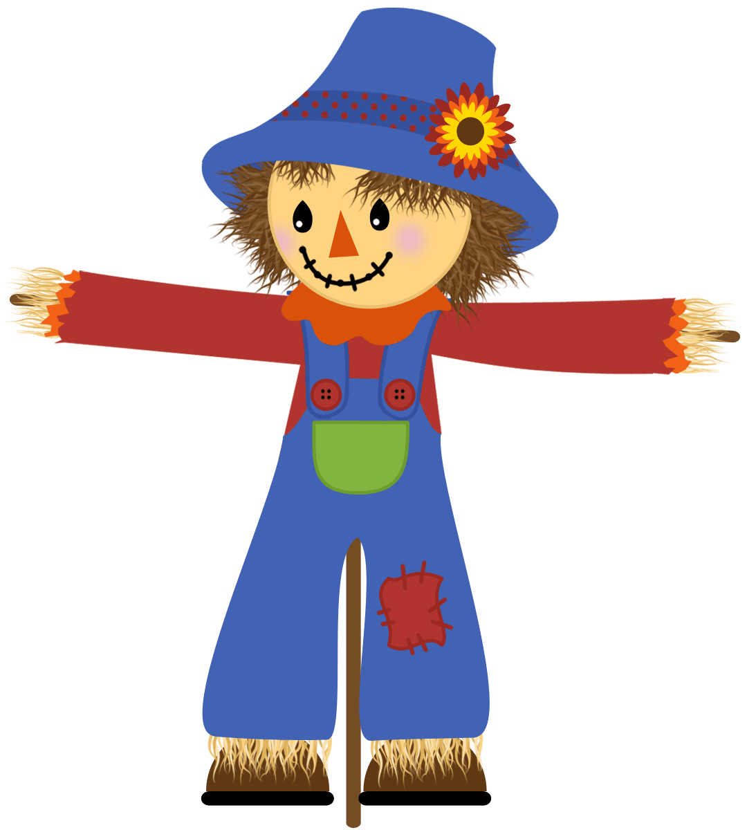 Scarecrow pin page clipart background