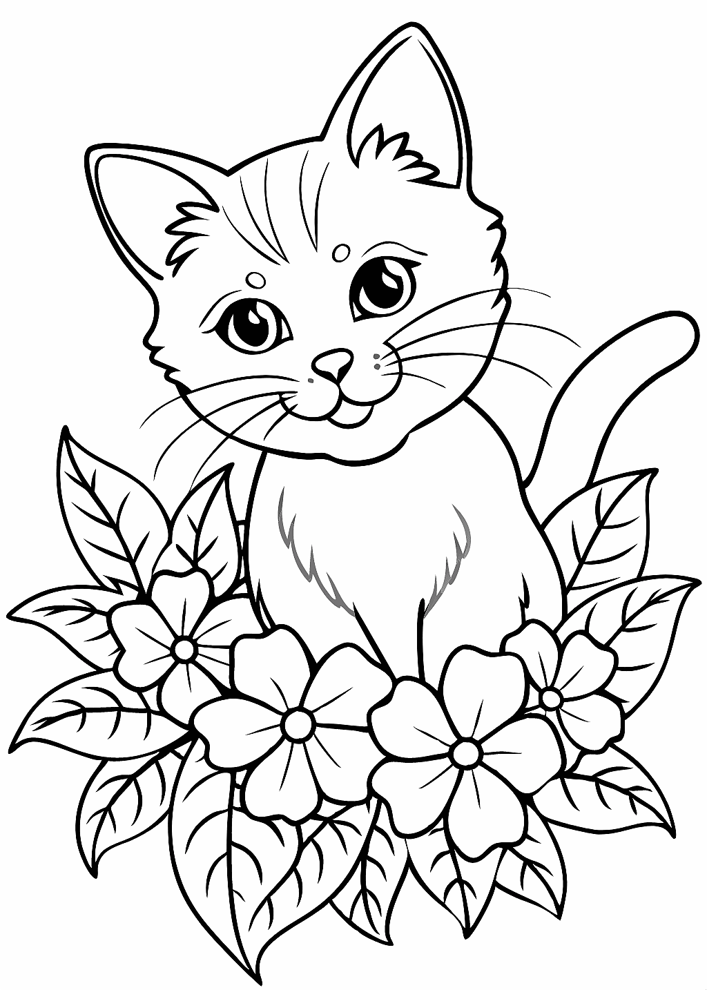 Coloring and pr cat color pages for creative kids all of clipart transparent