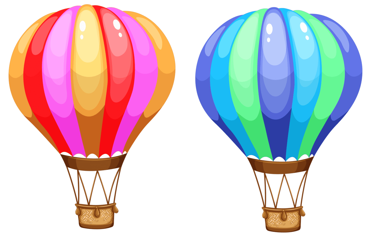 Hot air balloon clipart background