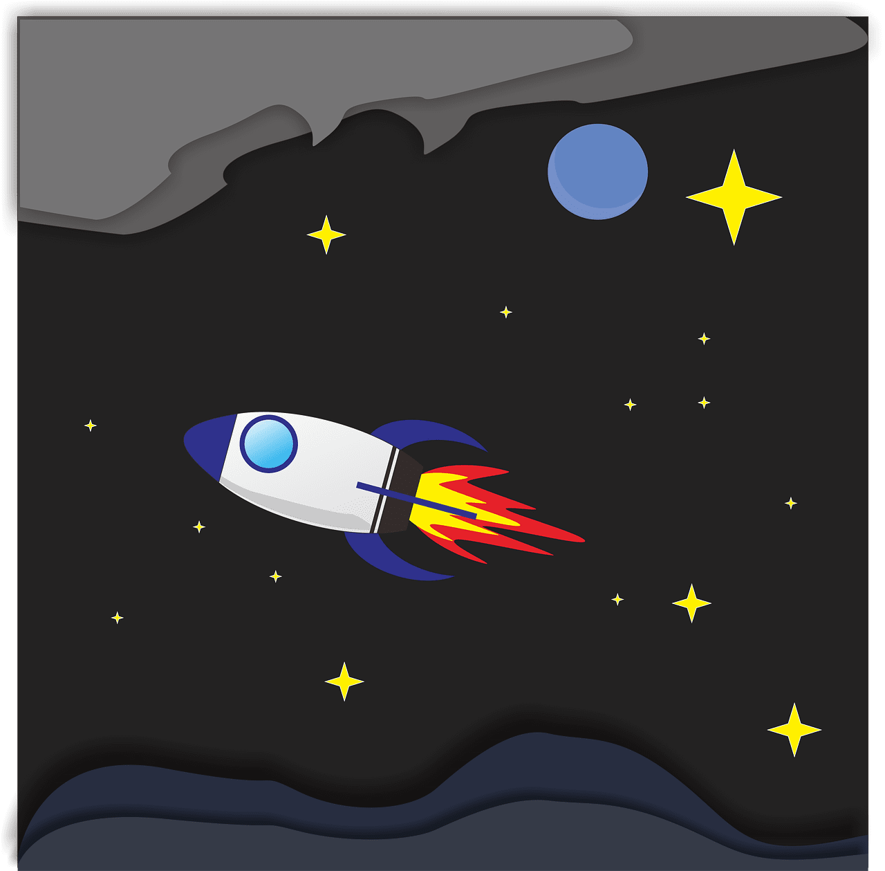 Rocket space ship image clipart