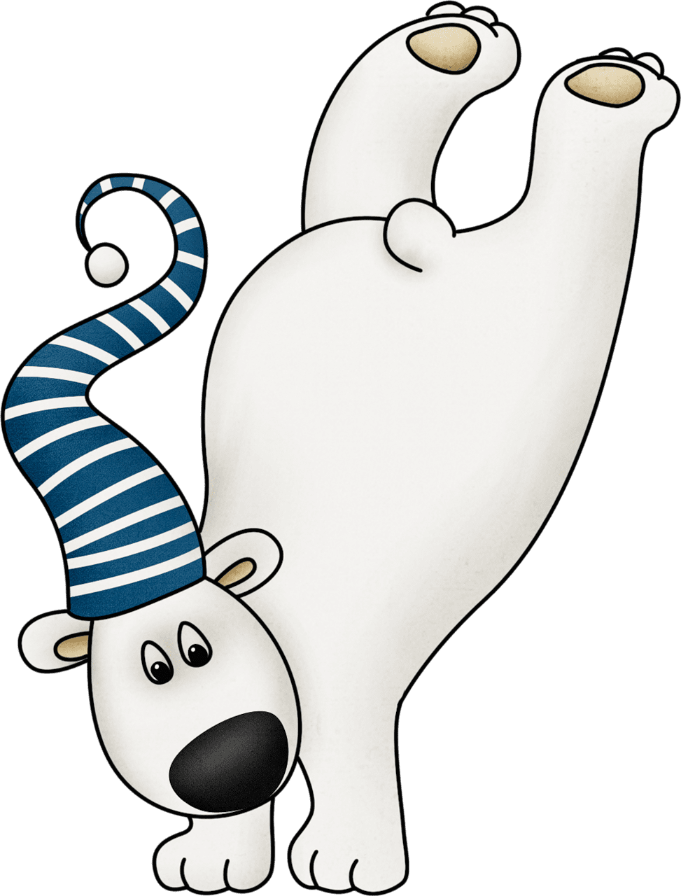 Polar bear pin page clipart clip art