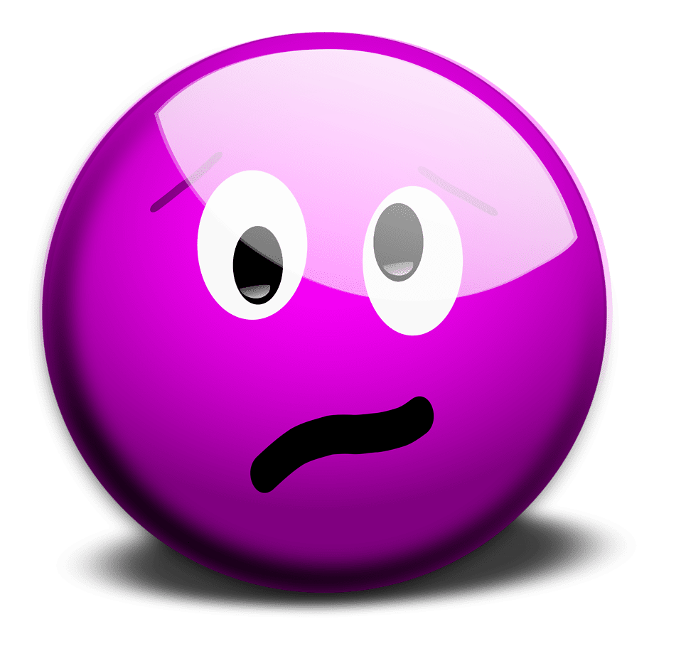 Smile photo of purple face clipart