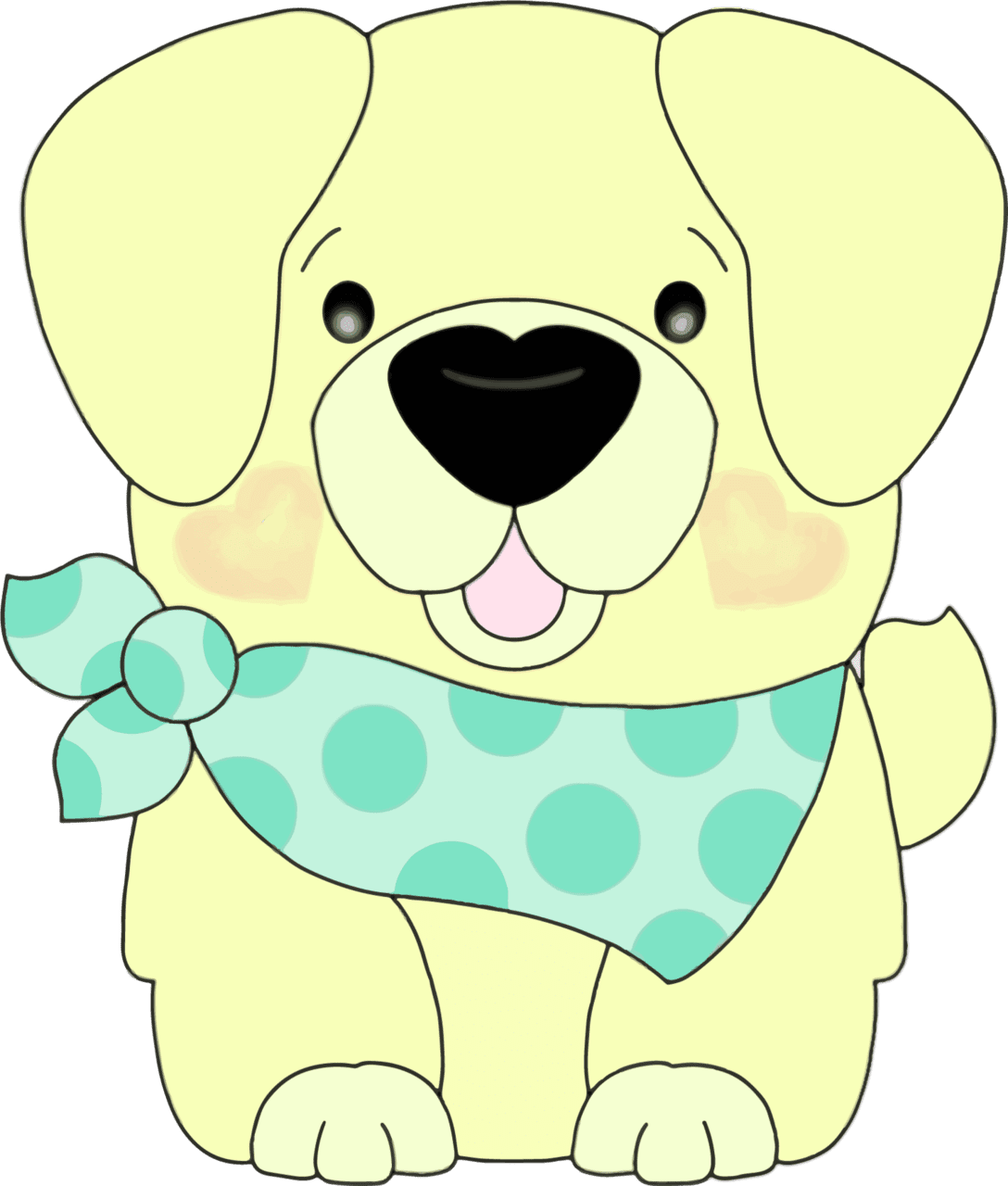 Puppy pin page clipart image 3