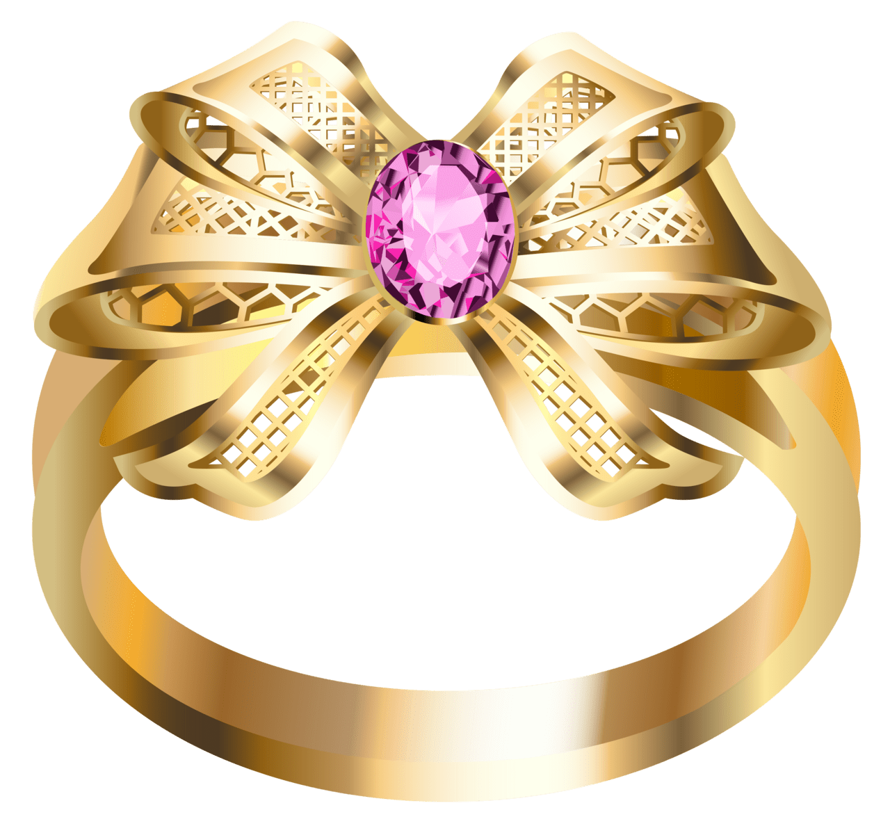 Gold ring with diamonds clipart transparent 2
