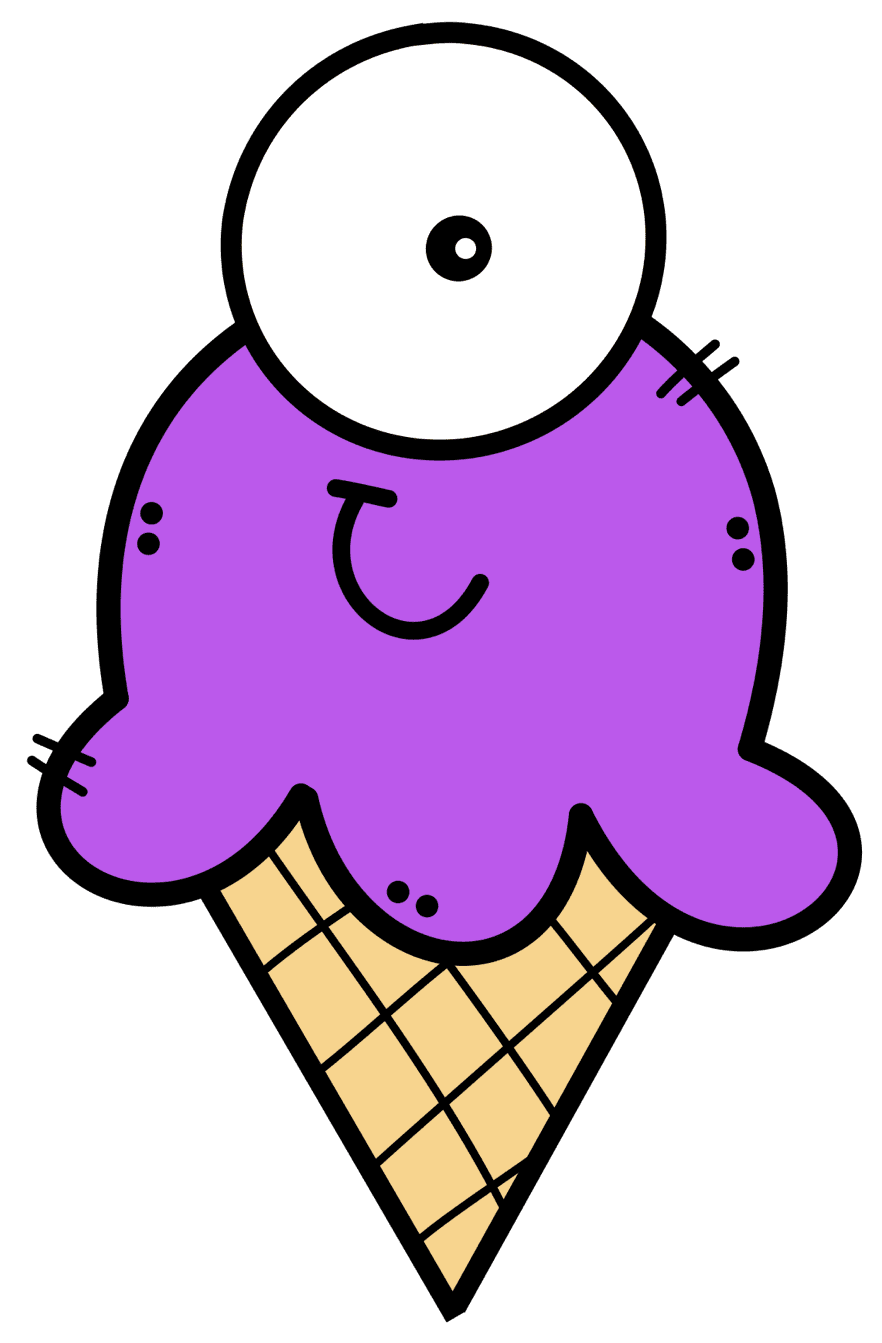 Ice cream cone pin page clipart clip art