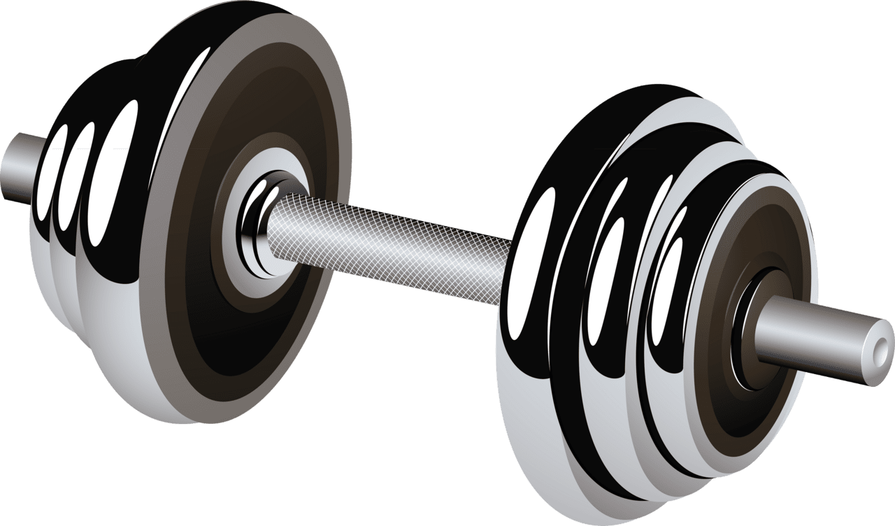 Gym barbell clipart logo