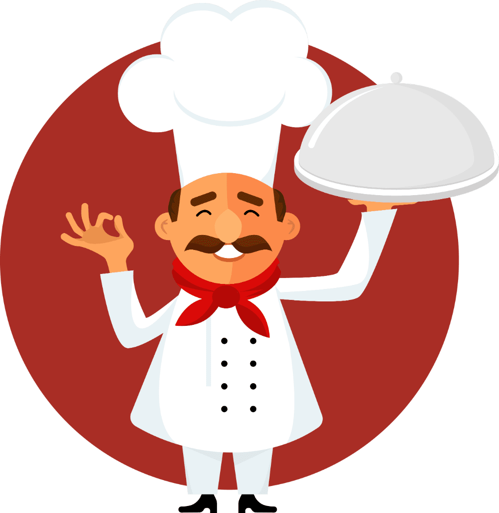 Chef an authentic indian restaurant clipart background