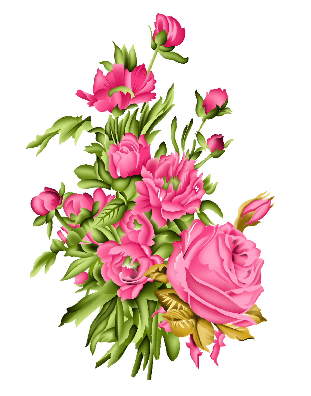 Flower bouquet pin page clipart vector