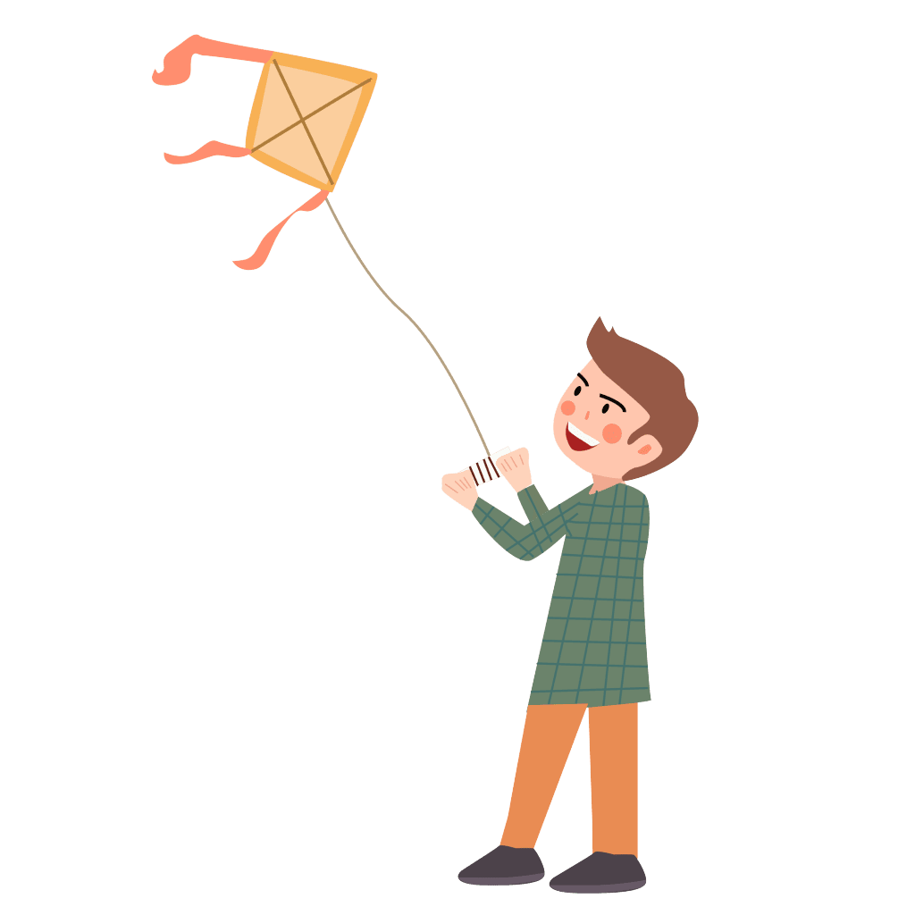 Beautiful kite children beauty color white and clipart image for