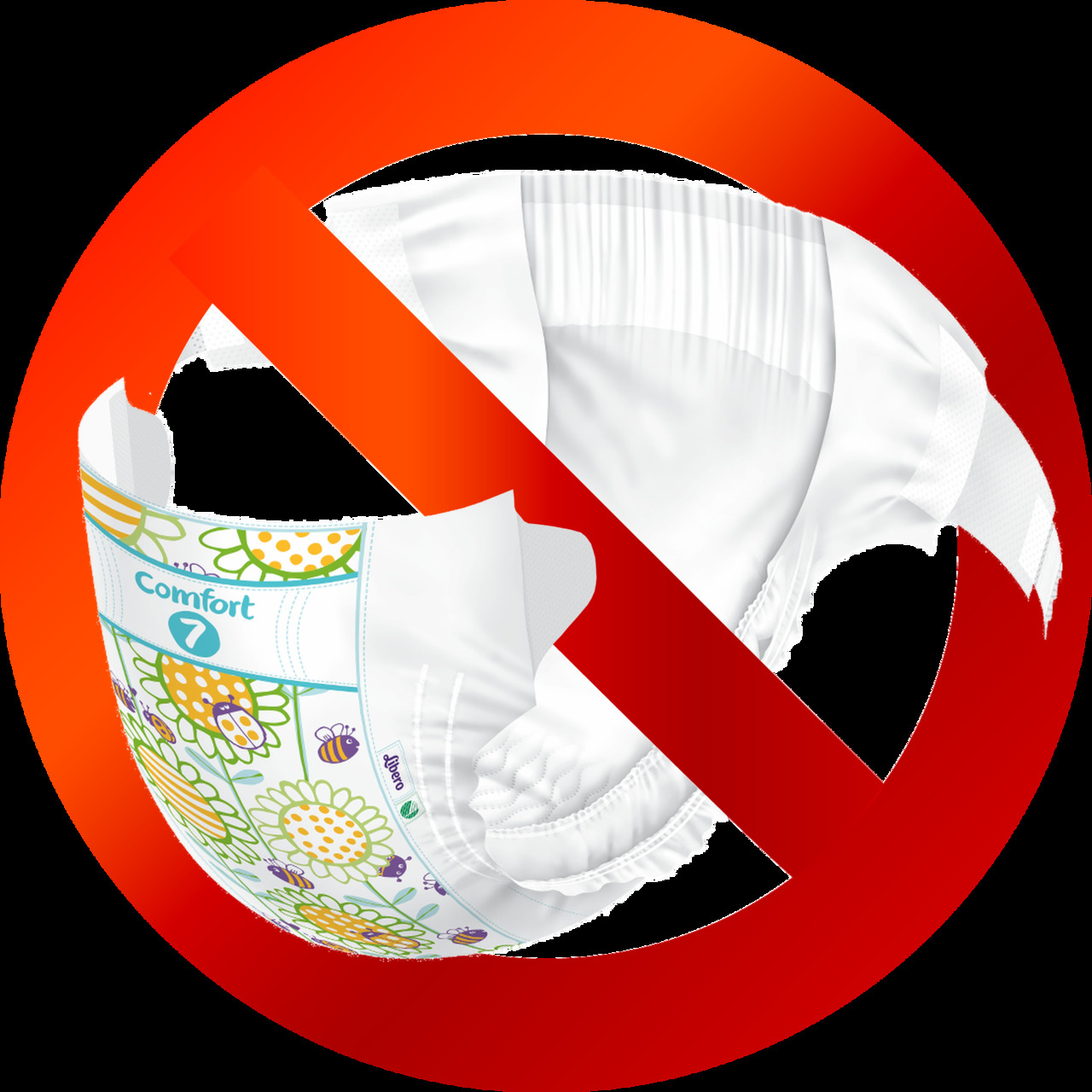 No diaper allowed sign clipart background