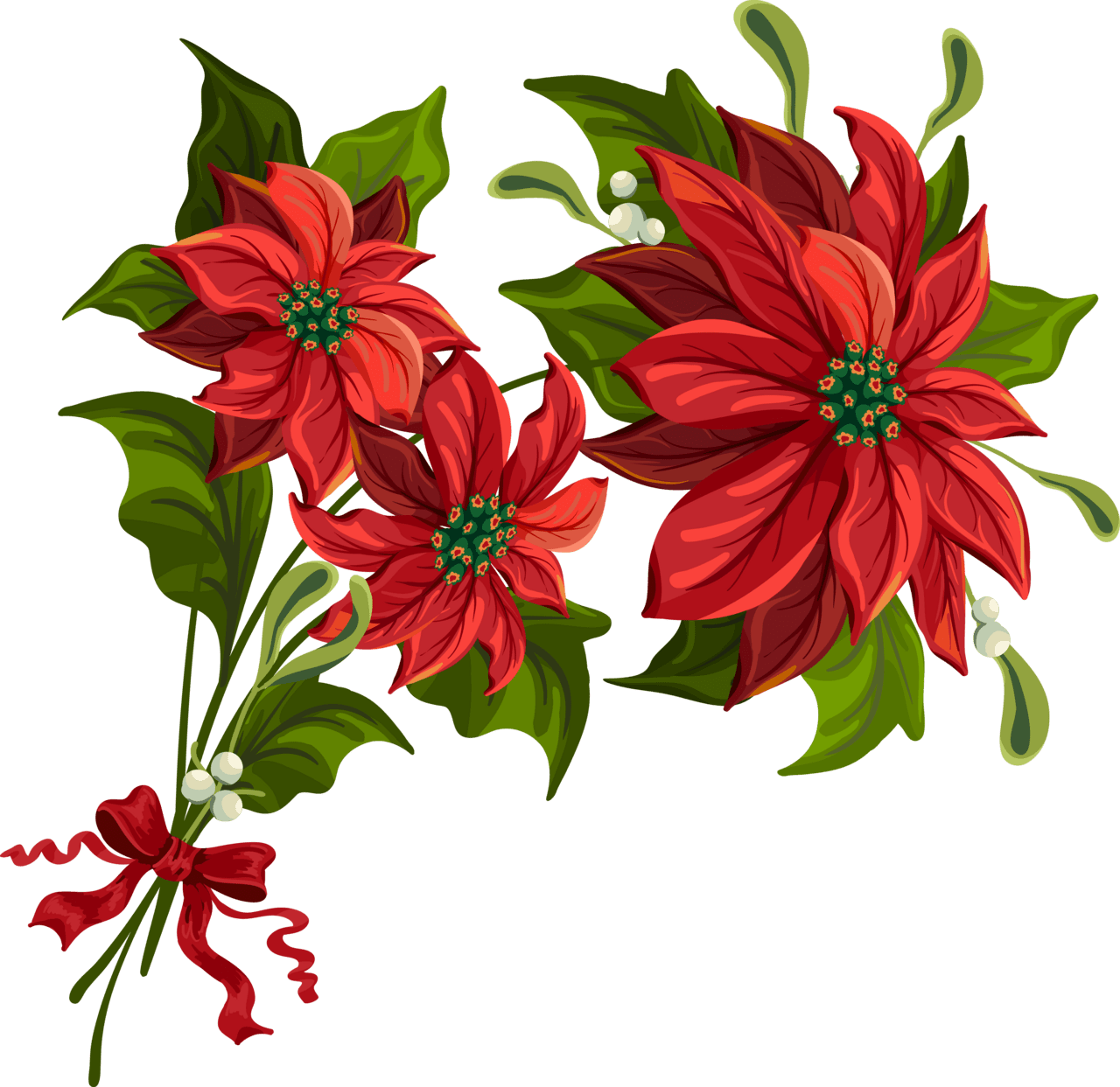 Poinsettia christmas clipart free