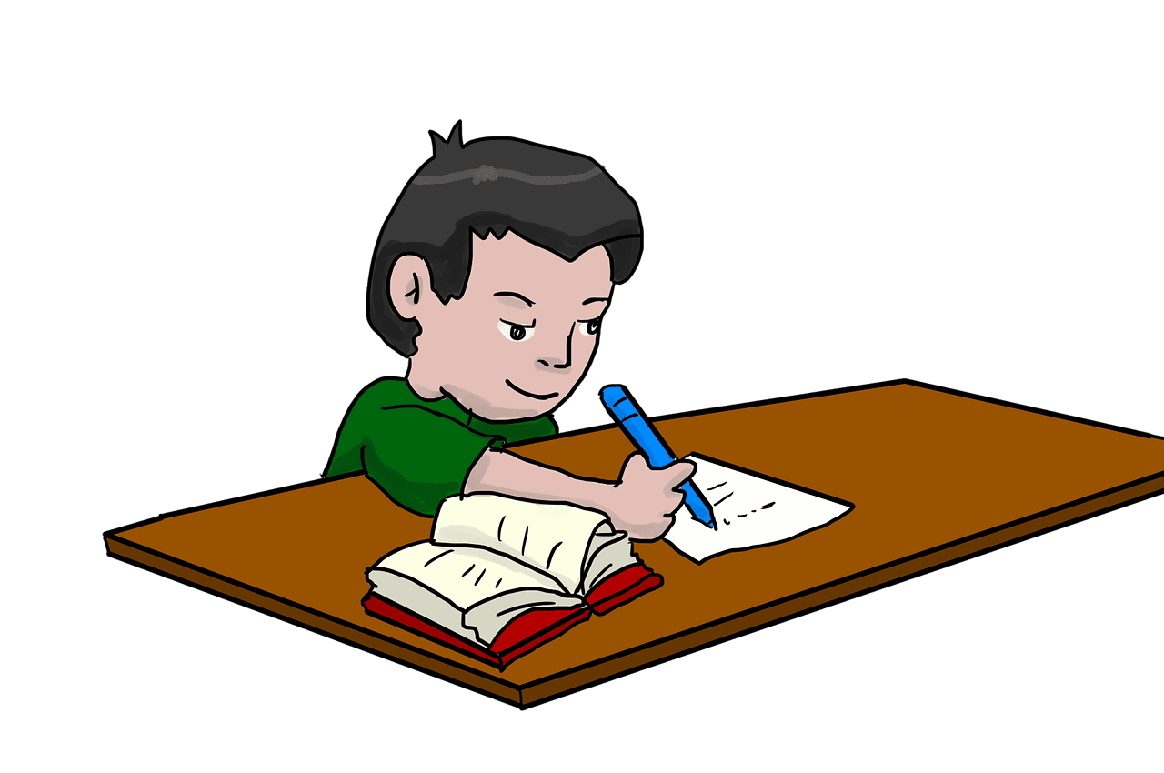 Homework study student image clipart