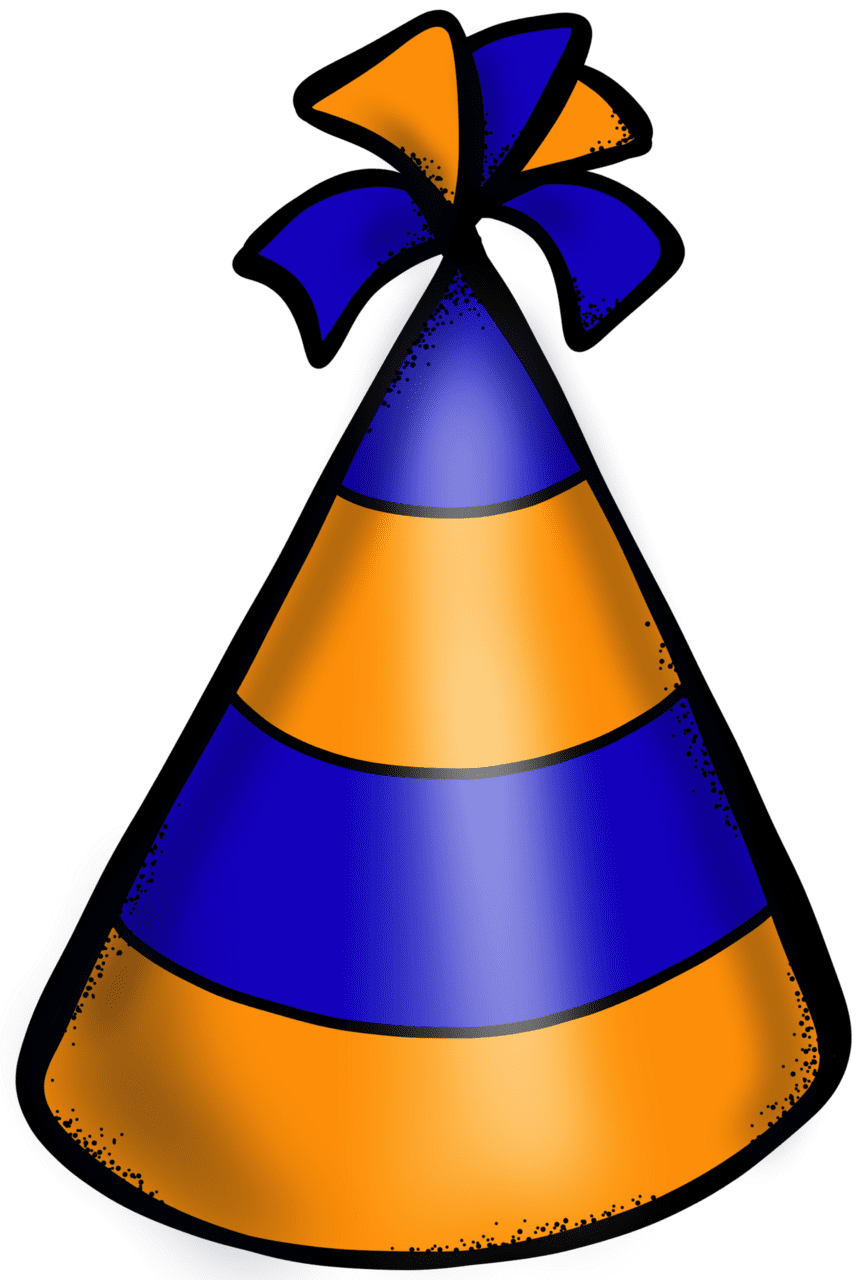 Party hat pin page clipart logo