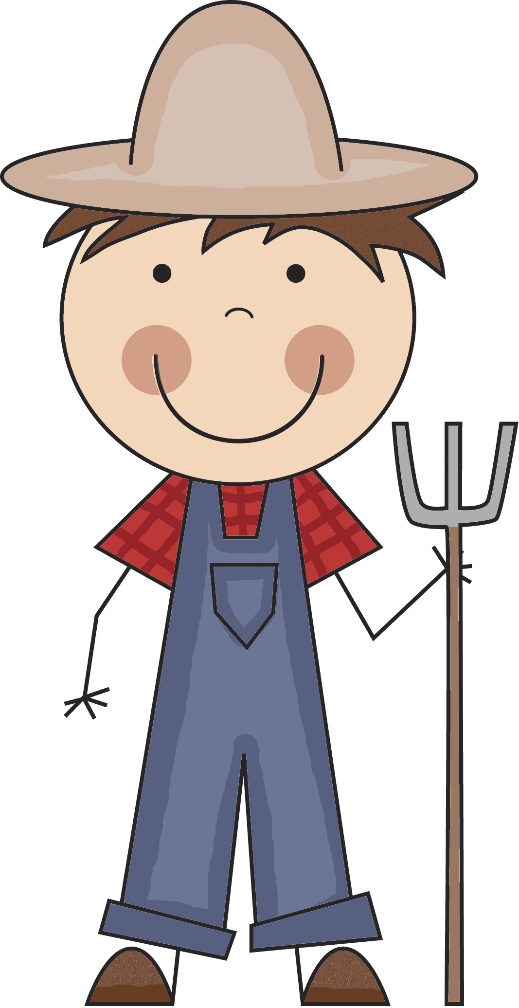 Scarecrow farmer clipart background