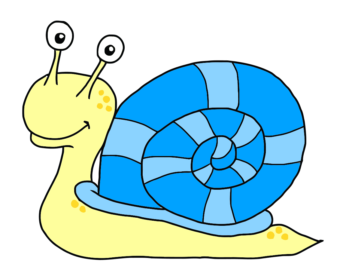 Snail pin page clipart image 3