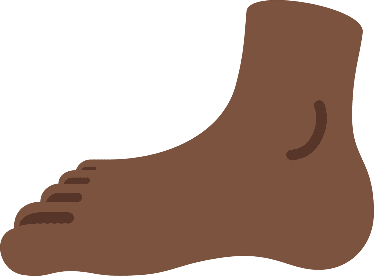 Feet foot dark skin tone emoji for clipart free