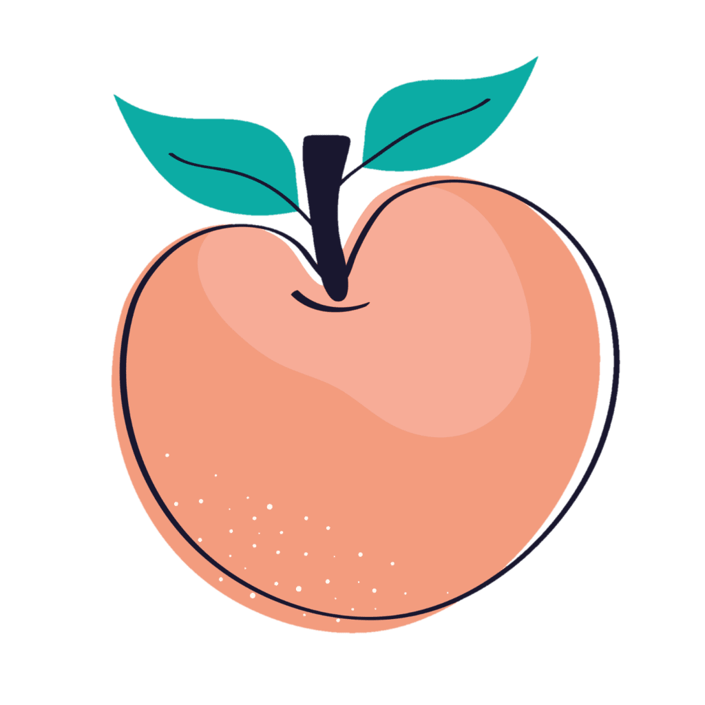 Peach apple clipart clker vector line