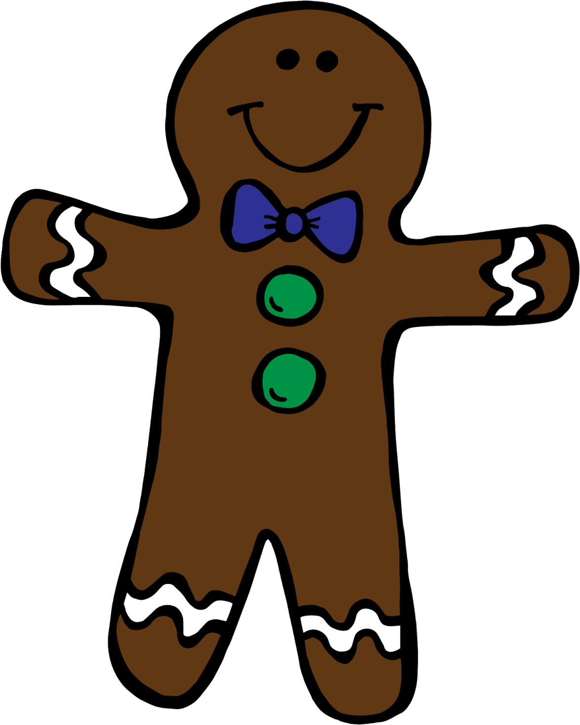 Gingerbread man clipart boy and girl background