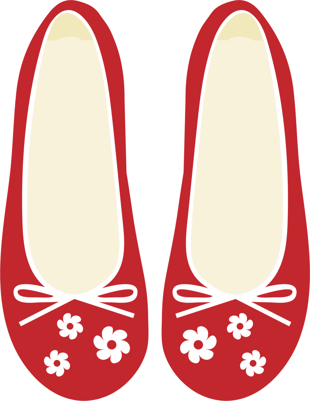 Cute red women shoe clipart image