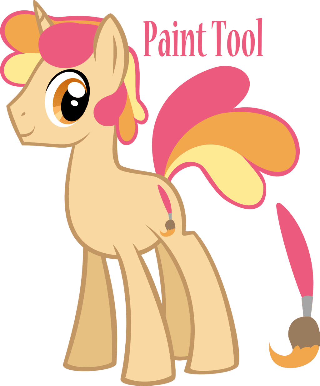 Paint and paintbrush mlp oc tool by looji deviantart clipart free