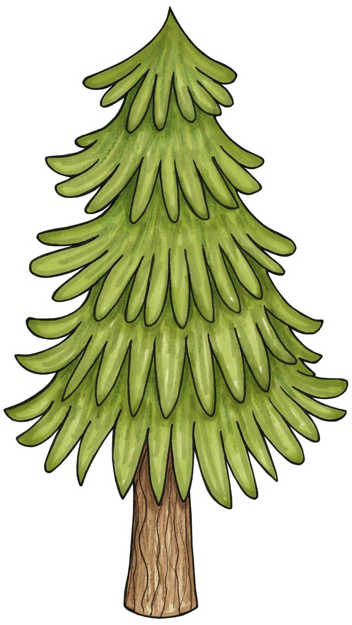 Pine tree pin page clipart picture