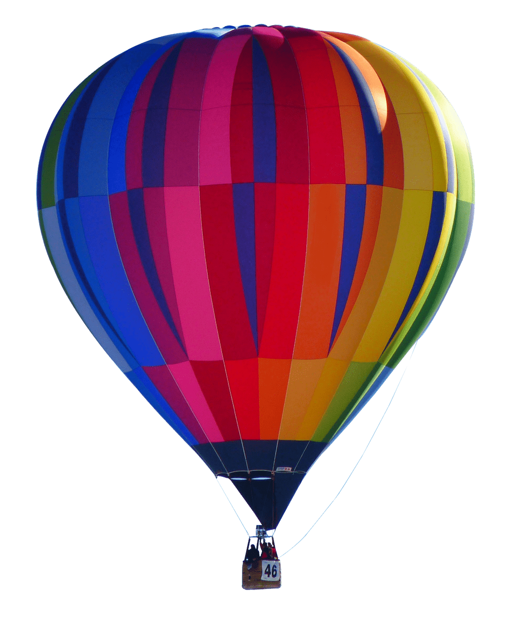 Colourful hot air balloon stic clipart background