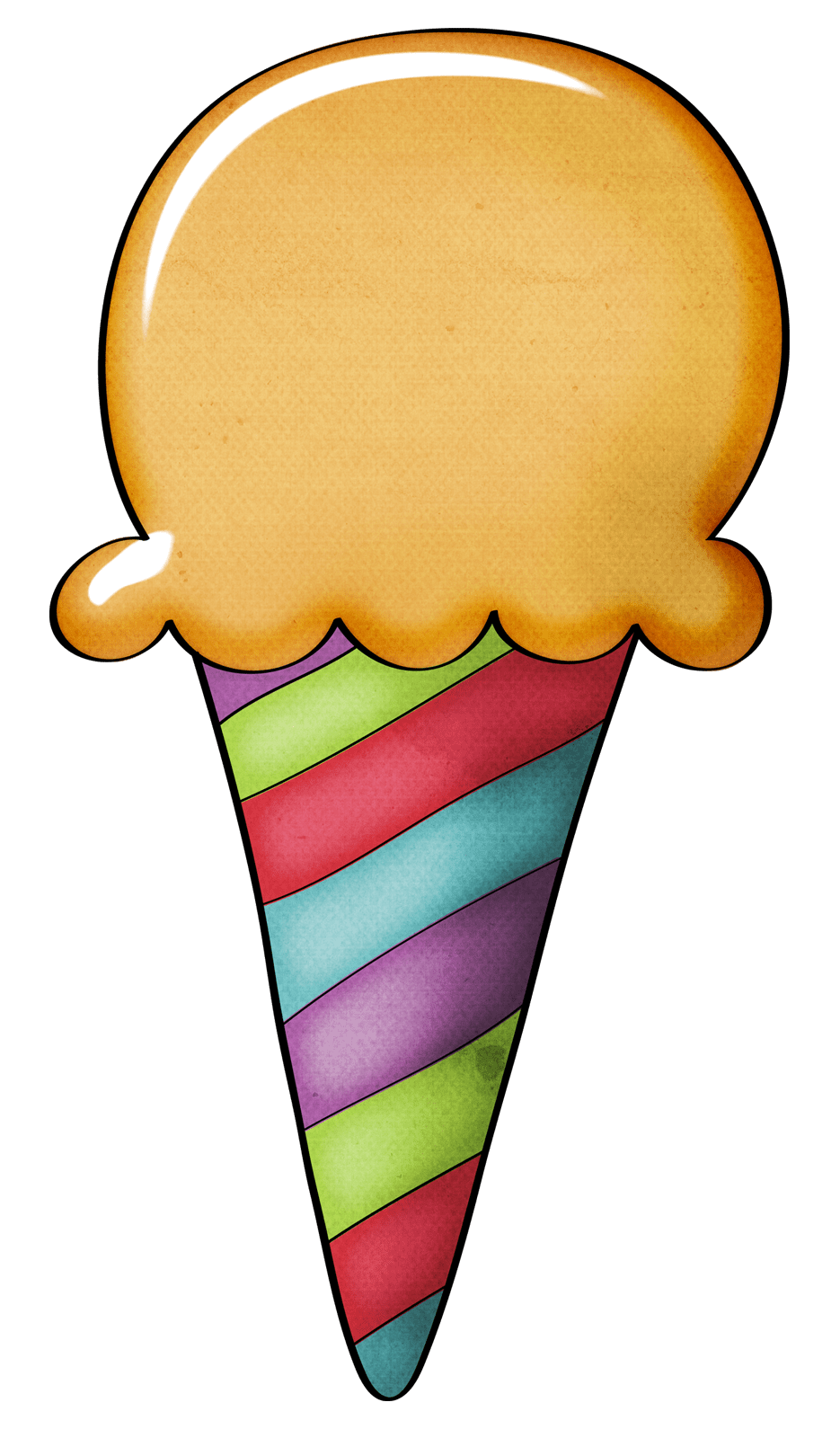 Ice cream cone pin page clipart background