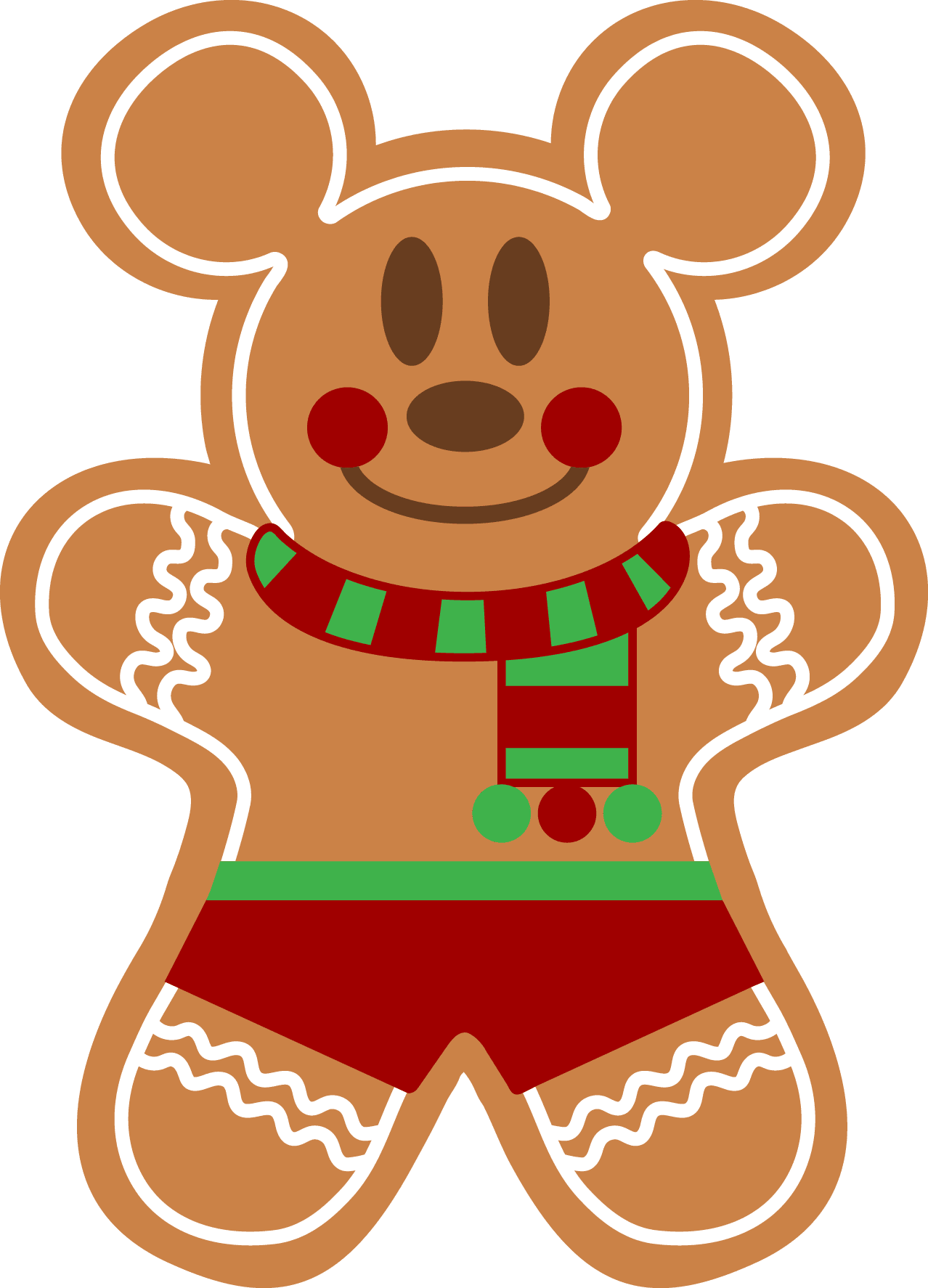 Mickey gingerbread sign door hanger disney christmas decor carol clipart transparent