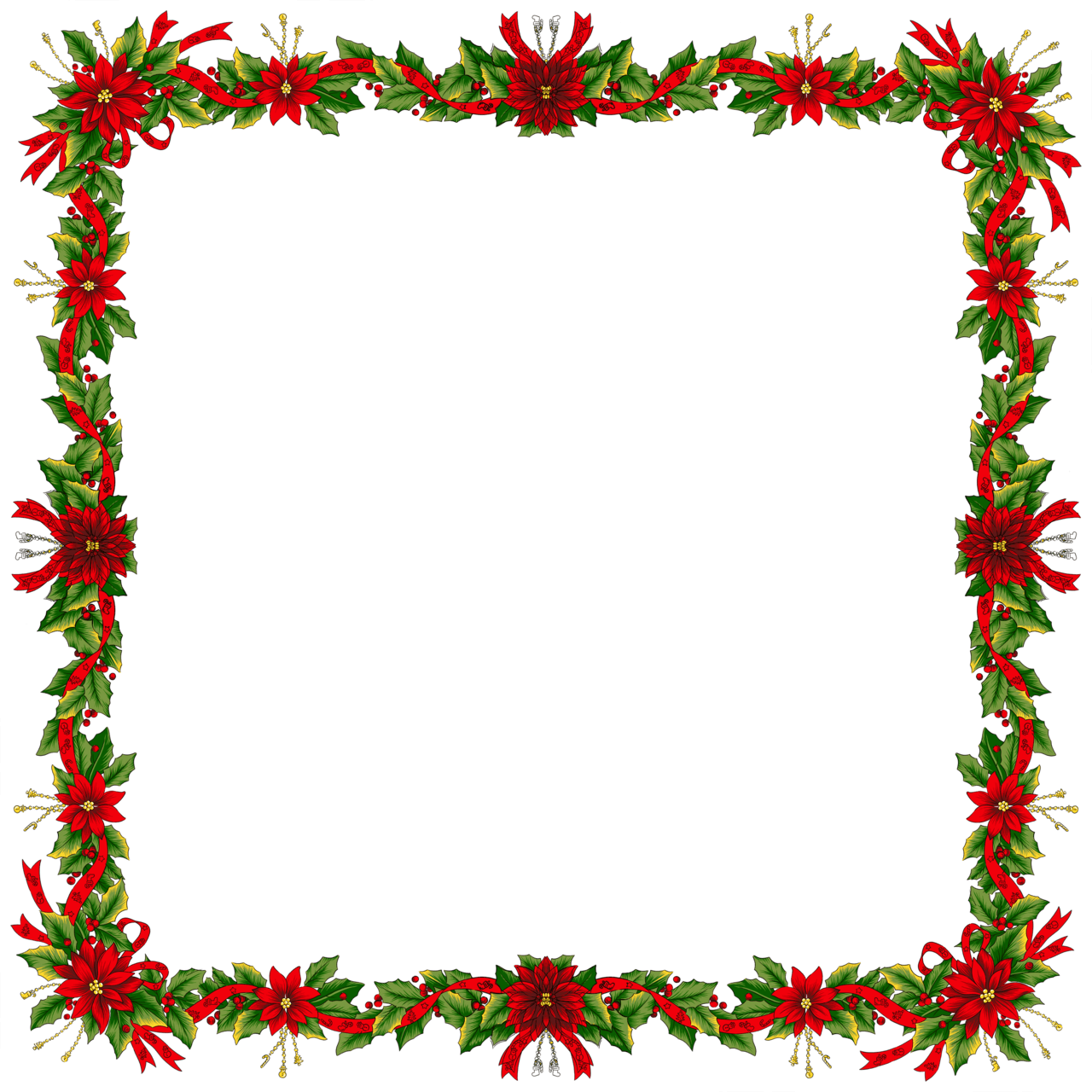 Large christmas photo frame clipart