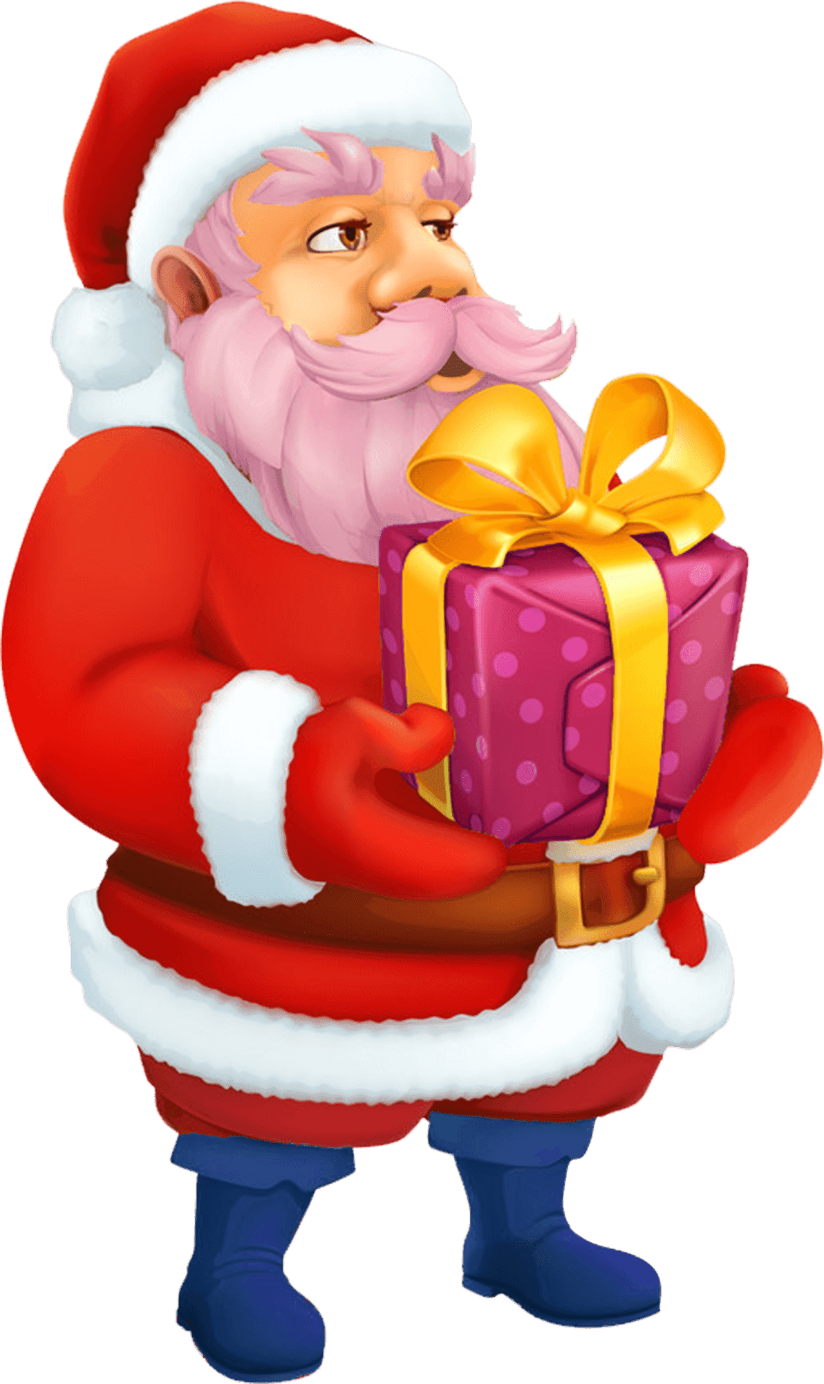 Santa claus give christmas vector image clipart