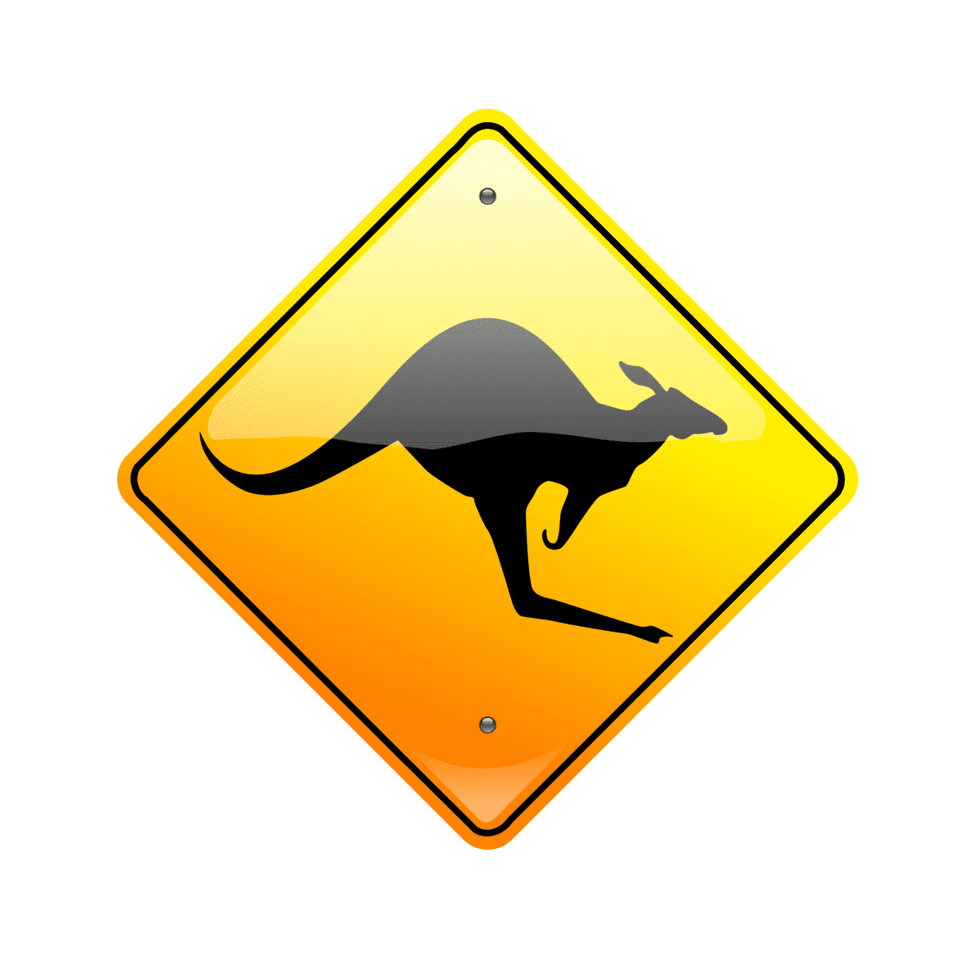 Clipart image kangaroo sign id