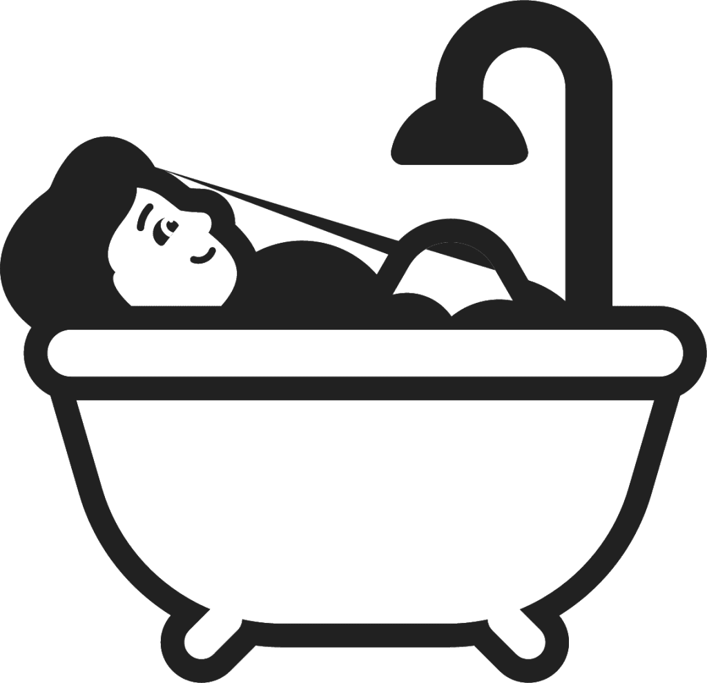 Person taking bath emoji for clipart free