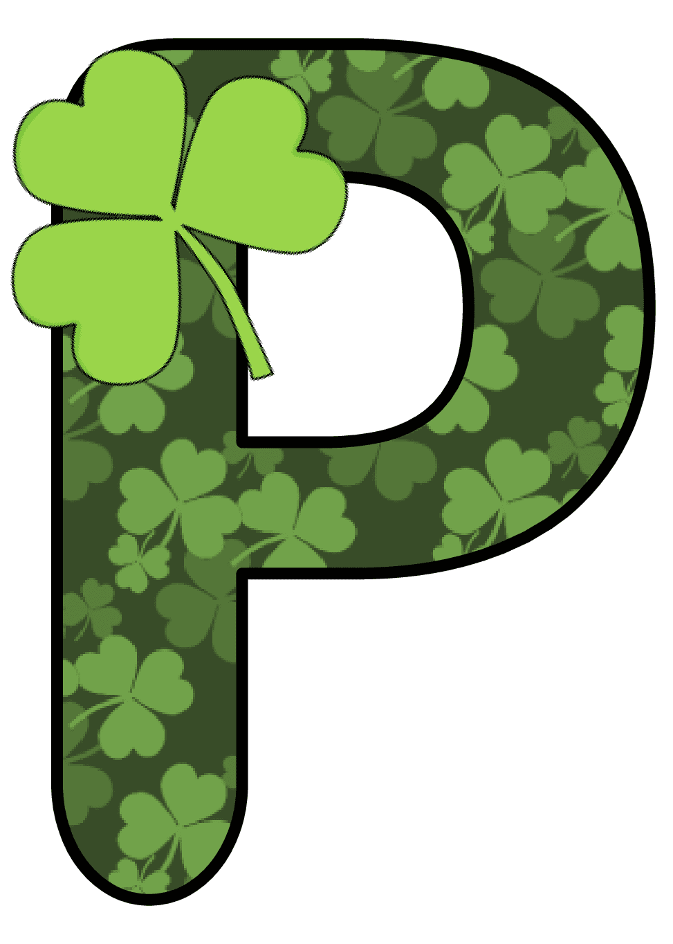 Clover pin page clipart vector 4