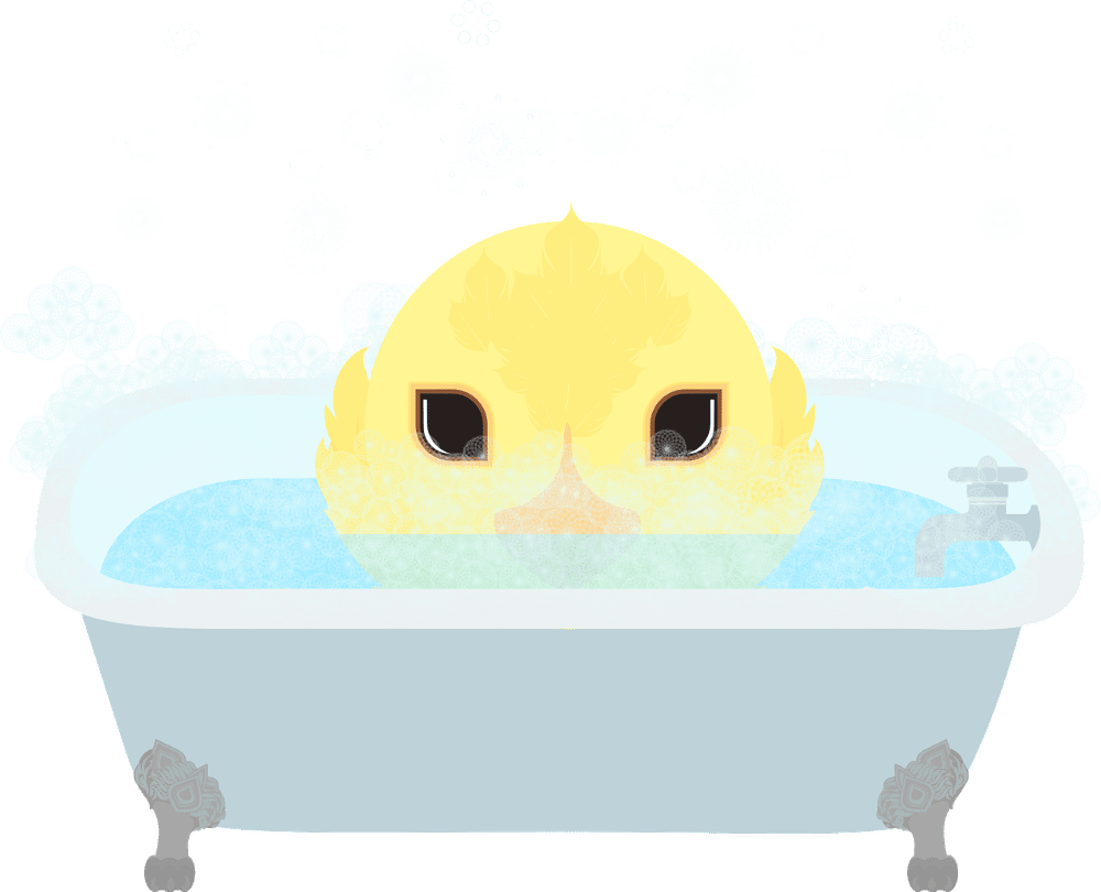 Bath rubber ducky smiley emot vector graphic clipart