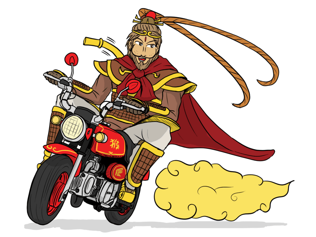 Motorcycle honda monkey with sun wukong by vachalenxeon deviantart clipart photo